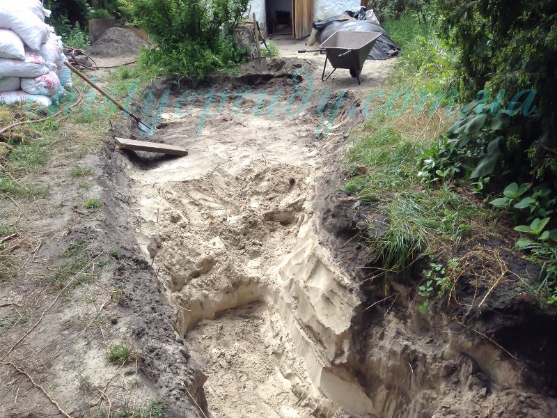 Декоративный водопад с прудом